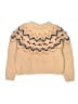 Bellerose Chevron-herringbone Tan Pullover Sweater Size 12 - photo 2