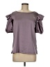 S'edge 100% Polyester Purple Short Sleeve Blouse Size M - photo 1