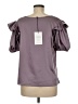 S'edge 100% Polyester Purple Short Sleeve Blouse Size M - photo 2