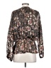 All in Favor 100% Polyester Silver Long Sleeve Blouse Size S - photo 2