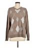 Club Room 100% Cotton Argyle Brown Pullover Sweater Size M - photo 1