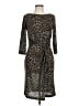 New Directions Animal Print Brown Cocktail Dress Size 12 - photo 1
