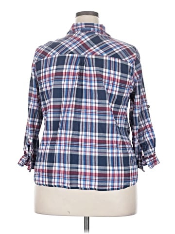 Catherines 3/4 Sleeve Button-Down Shirt (view 2)