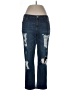 Jennifer Lopez Graphic Blue Jeans Size 10 - photo 1