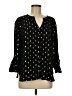Collective Concepts 100% Polyester Black Long Sleeve Blouse Size M - photo 1