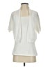 Peserico 100% Metallic White Cardigan Size 4 (40) - photo 1