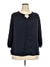 Violet & Claire 100% Polyester Solid Blue 3/4 Sleeve Blouse Size 2X - photo 1