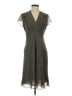 Ann Taylor LOFT 100% Polyester Polka Dots Gray Casual Dress Size 4 - photo 1