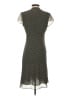 Ann Taylor LOFT 100% Polyester Polka Dots Gray Casual Dress Size 4 - photo 2