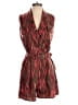 Rachel Zoe 100% Silk Stripes Animal Print Red Romper Size 6 - photo 1