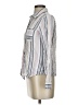 Maurices 100% Rayon Stripes Silver Long Sleeve Blouse Size S - photo 5