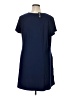 New Directions Solid Blue Casual Dress Size XL - photo 2