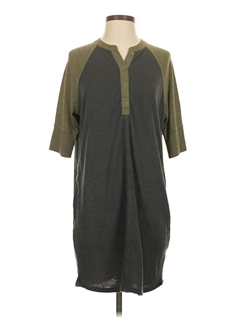 Pre-owned Prana Short Sleeve Henley Shirt In Gray