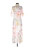 Unbranded 100% Polyester White Pink Casual Dress Size S - photo 1