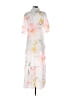 Unbranded 100% Polyester White Pink Casual Dress Size S - photo 2