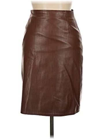 Saks Fifth Avenue Leather Skirt (view 1)