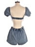 Lulus 100% Cotton Blue Romper Size XXS - photo 2