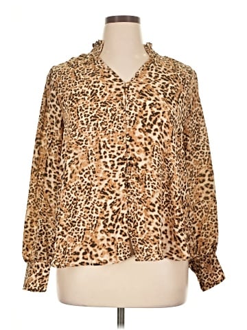 DKNY Jeans Long Sleeve Blouse (view 1)