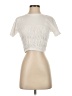 Intermix 100% Cotton Ivory Short Sleeve Turtleneck Size P (petite) - photo 1