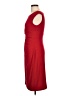 Connected Apparel Solid Red Cocktail Dress Size 10 - photo 5