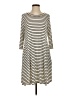 Yee Stripes Ivory Casual Dress Size S - photo 1