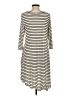 Yee Stripes Ivory Casual Dress Size S - photo 2