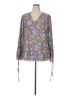 Glamorous 100% Polyester Blue 3/4 Sleeve Blouse Size 16 - photo 1