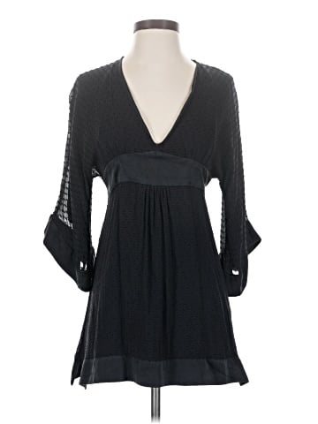 Liquid 3/4 Sleeve Silk Top (view 1)