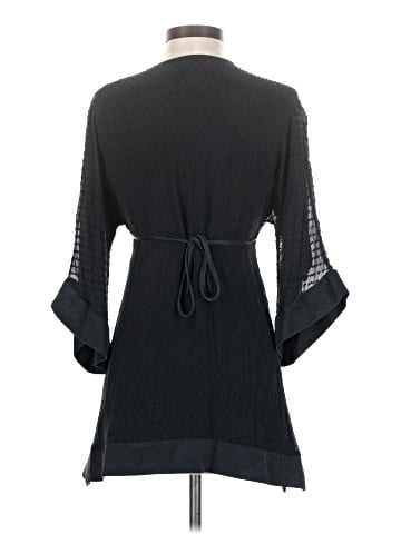 Liquid 3/4 Sleeve Silk Top (view 2)