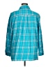 Blair 100% Cotton Plaid Teal 3/4 Sleeve Button-Down Shirt Size XL - photo 2