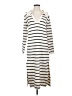 Assorted Brands Stripes Ivory Casual Dress Size S - photo 1