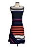Calvin Klein Stripes Blue Black Cocktail Dress Size 2 - photo 2