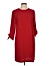 CeCe 100% Polyester Solid Red Casual Dress Size 8 - photo 1