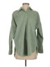 Zara Solid Green Long Sleeve Button-Down Shirt Size XS - photo 1