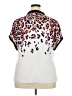 Shein Curve Animal Print White Short Sleeve Blouse Size 2X - photo 2