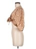 579 Tan 3/4 Sleeve Blouse Size M (estimated) - photo 5
