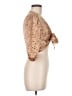 579 Tan 3/4 Sleeve Blouse Size M (estimated) - photo 4
