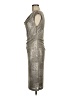 Connected Apparel Metallic Silver Cocktail Dress Size 8 - photo 5