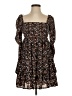 Mi ami 100% Polyester Floral Brown Casual Dress Size XS - photo 1