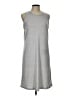 Nine West Solid Gray Casual Dress Size L - photo 1