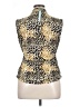 Melissa Odabash Animal Print Gold Sleeveless Blouse Size XL - photo 2