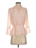 H&M 100% Polyester Pink 3/4 Sleeve Blouse Size XXS - photo 1