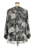 T Tahari 100% Polyester Animal Print Silver Long Sleeve Blouse Size 3X - photo 2