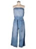 Bella Dahl 100% Tencel Solid Blue Jumpsuit Size XS - photo 1