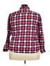Eden & Olivia 100% Polyester Plaid Red Long Sleeve Blouse Size 3X - photo 2