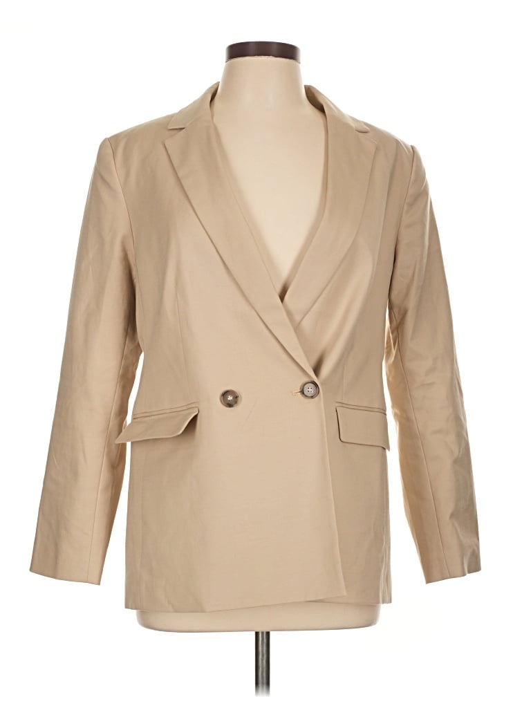 Pre-owned Ann Taylor Blazer Jacket In Tan