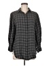 Something Navy 100% Viscose Gray 3/4 Sleeve Button-Down Shirt Size M - photo 1