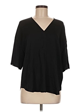 Vince. 3/4 Sleeve Silk Top (view 1)