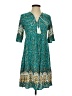 Shein 100% Polyester Paisley Teal Casual Dress Size XS - photo 1