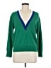 Sandro Color Block Green Wool Pullover Sweater Size Med (2) - photo 1